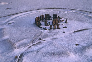 Stonehenge in snow