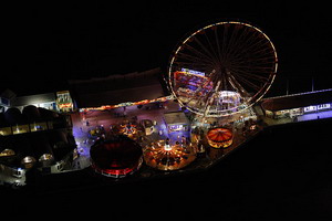 Fairground at night