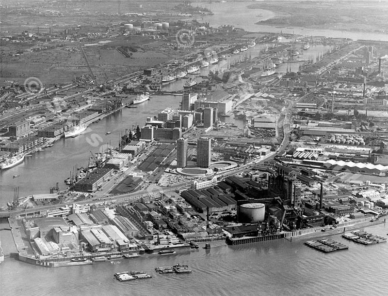 Royal Docks London working port in 1968