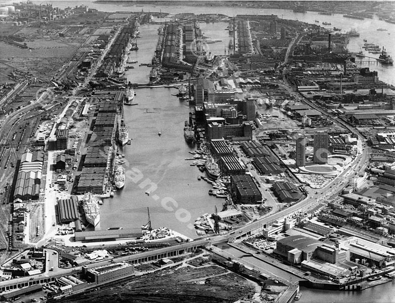 Victoria Dock London working port in 1968